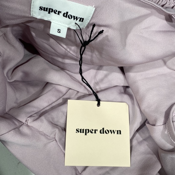 NWT SUPER DOWN x REVOLVE smocked mini dress in lilac - Picture 4 of 4